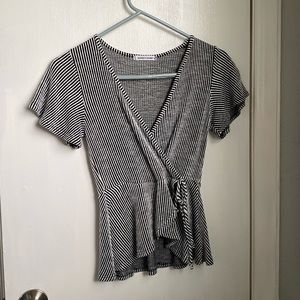 Black and White Blouse